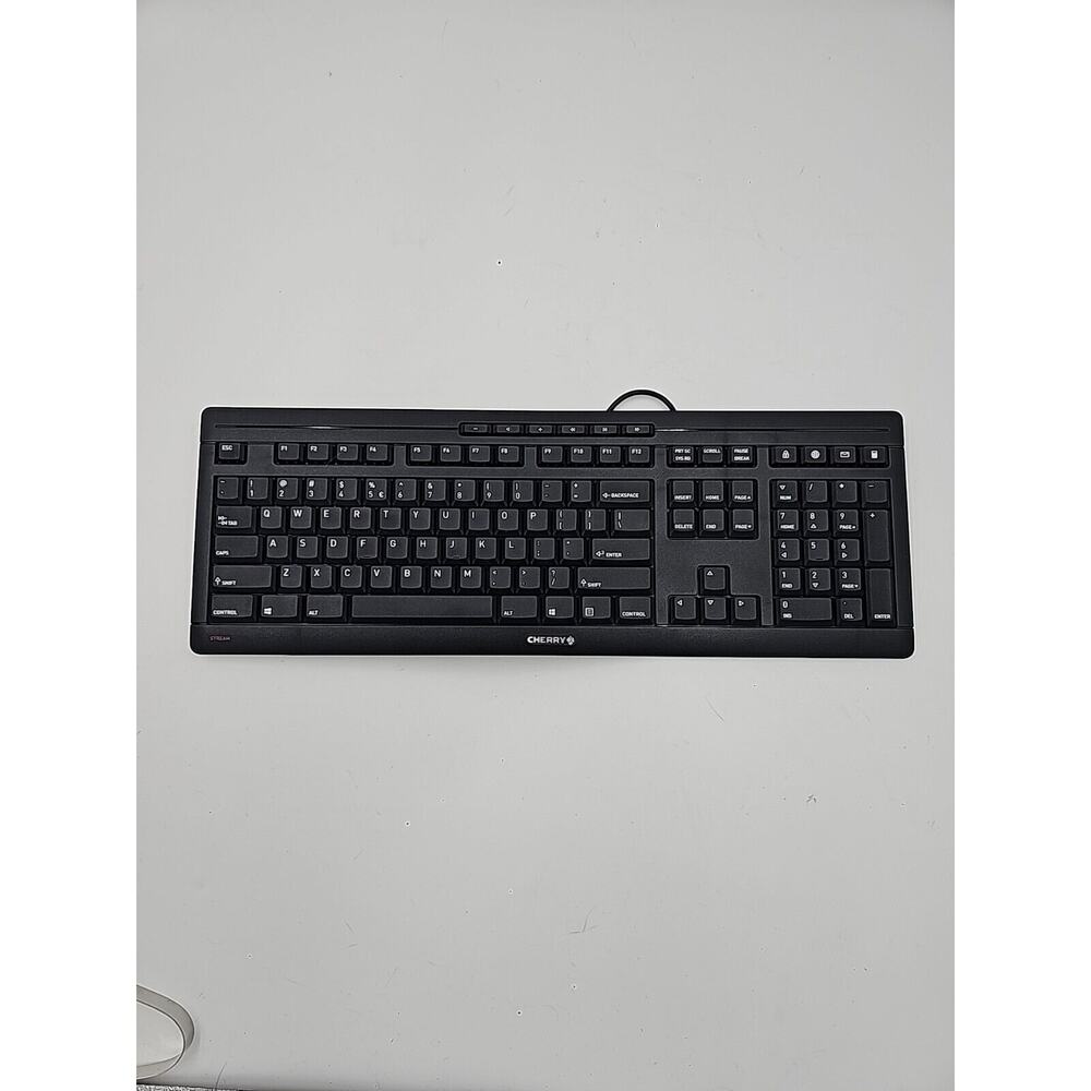 CHERRY Stream Keyboard Wired USB SX Scissors Mechanism QWERTY Whisper-Quiet S...
